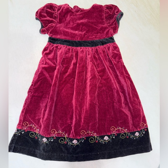 Gymboree Other - Vintage Holiday Dress - Burgundy Velour Gymboree Medium 4 yrs